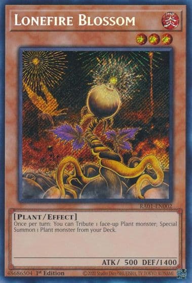 Lonefire Blossom Secret Rare 25th Anniversary Rarity Collection Yu-Gi-Oh! card