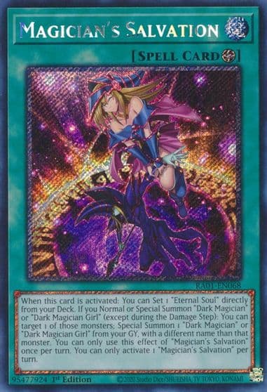 Magicians Salvation Platinum Secret Rare 25th Anniversary Rarity Collection Yu-Gi-Oh! card