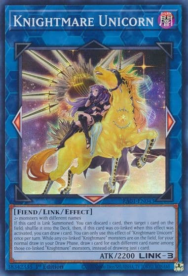 Knightmare Unicorn Alternate Art 25th Anniversary Rarity Collection Yu-Gi-Oh! card
