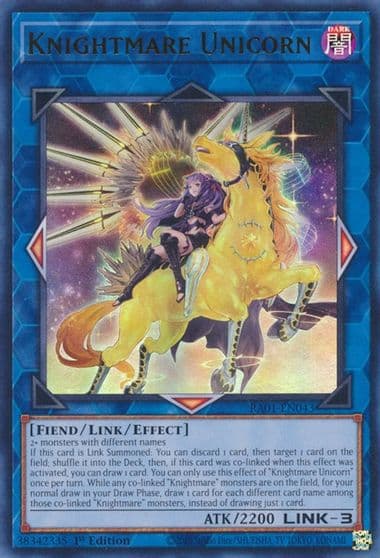 Knightmare Unicorn Alternate Art UR 25th Anniversary Rarity Collection Yu-Gi-Oh! card