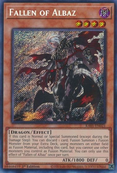 Fallen of Albaz Secret Rare 25th Anniversary Rarity Collection Yu-Gi-Oh! card