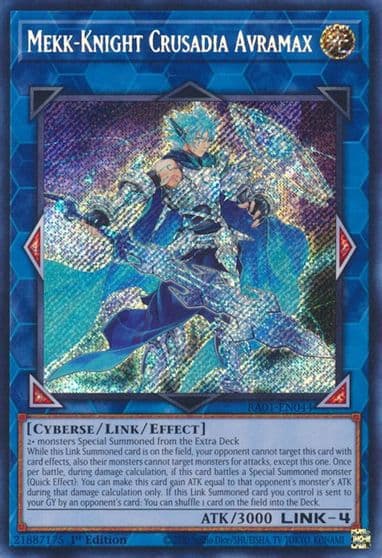 Mekk Knight Crusadia Avramax Secret Rare 25th Anniversary Rarity Collection Yu-Gi-Oh! card