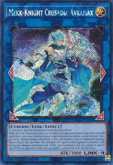 Mekk Knight Crusadia Avramax Platinum Secret Rare 25th Anniversary Rarity Collection Yu-Gi-Oh! card