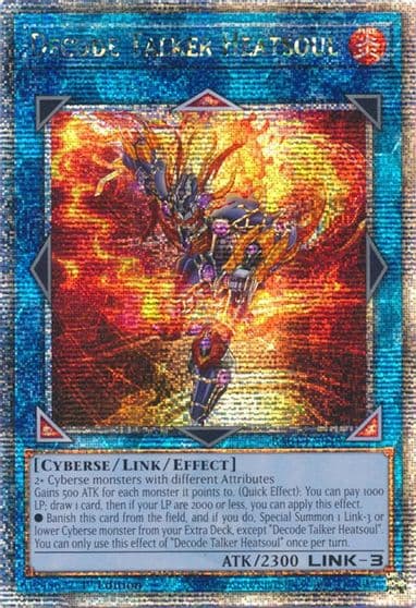 Decode Talker Heatsoul Quarter Century Secret Rare 25th Anniversary Rarity Collection Yu-Gi-Oh! card