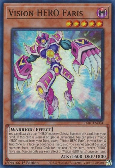 Vision HERO Faris 25th Anniversary Rarity Collection Yu-Gi-Oh! card