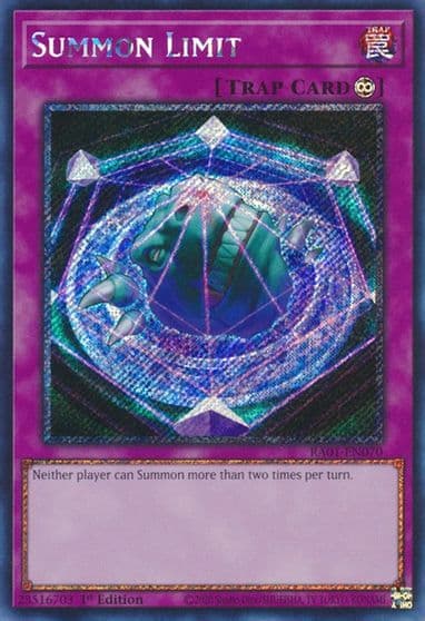 Summon Limit Platinum Secret Rare 25th Anniversary Rarity Collection Yu-Gi-Oh! card