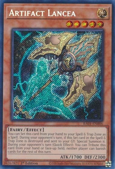 Artifact Lancea Secret Rare 25th Anniversary Rarity Collection Yu-Gi-Oh! card