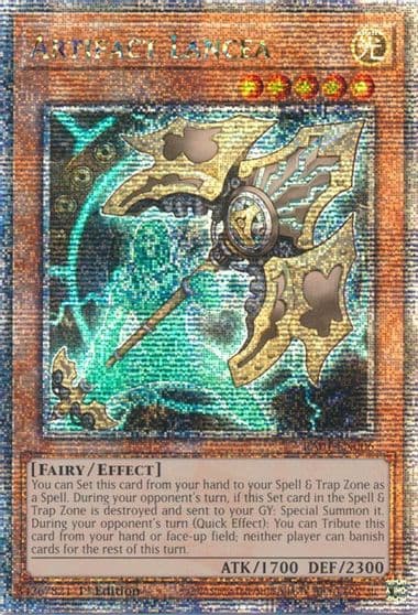 Artifact Lancea Quarter Century Secret Rare 25th Anniversary Rarity Collection Yu-Gi-Oh! card