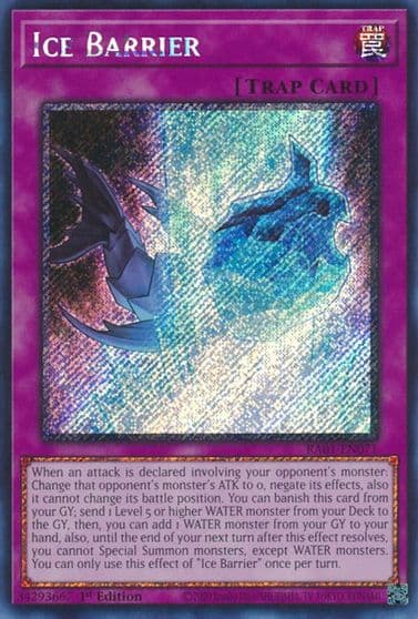 Ice Barrier Platinum Secret Rare 25th Anniversary Rarity Collection Yu-Gi-Oh! card