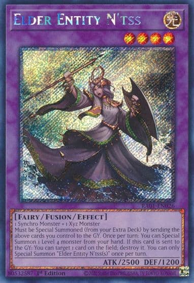 Elder Entity Ntss Platinum Secret Rare 25th Anniversary Rarity Collection Yu-Gi-Oh! card