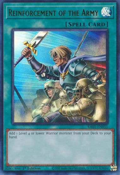 Reinforcement of the Army UR 25th Anniversary Rarity Collection Yu-Gi-Oh! card