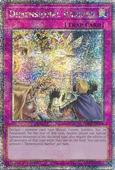 Dimensional Barrier Quarter Century Secret Rare 25th Anniversary Rarity Collection Yu-Gi-Oh! card