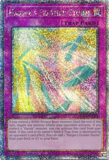 Harpies Feather Storm Quarter Century Secret Rare 25th Anniversary Rarity Collection Yu-Gi-Oh! card