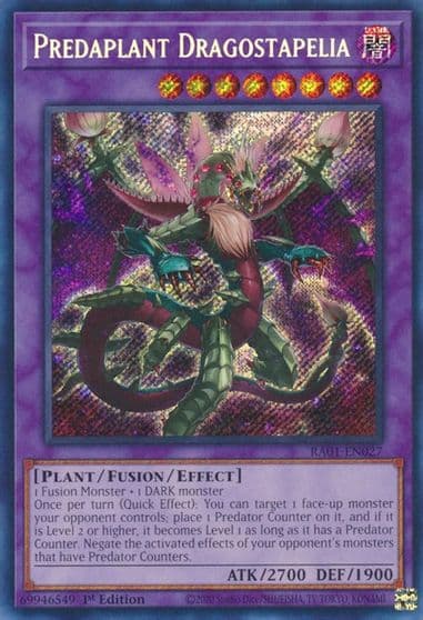 Predaplant Dragostapelia Secret Rare 25th Anniversary Rarity Collection Yu-Gi-Oh! card