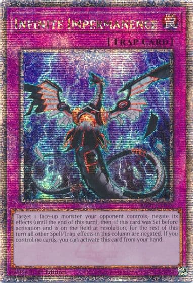Infinite Impermanence Quarter Century Secret Rare 25th Anniversary Rarity Collection Yu-Gi-Oh! card