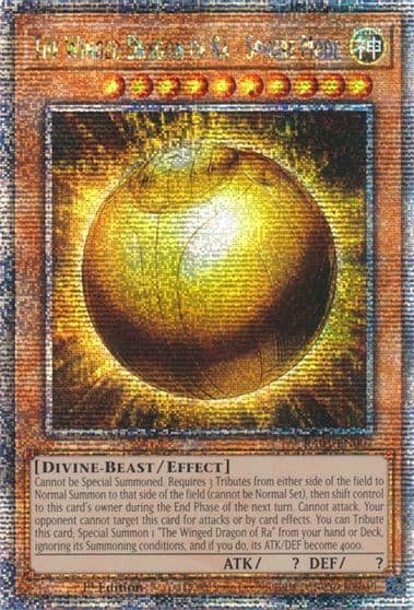 The Winged Dragon of Ra Sphere Mode Quarter Century Secret Rare 25th Anniversary Rarity Collection Yu-Gi-Oh! card