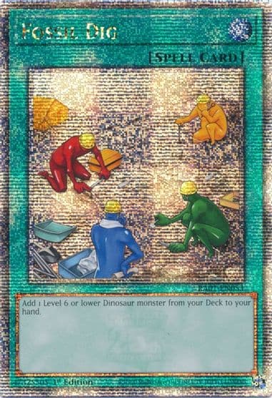 Fossil Dig Quarter Century Secret Rare 25th Anniversary Rarity Collection Yu-Gi-Oh! card