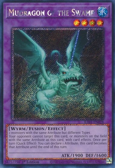 Mudragon of the Swamp Platinum Secret Rare 25th Anniversary Rarity Collection Yu-Gi-Oh! card