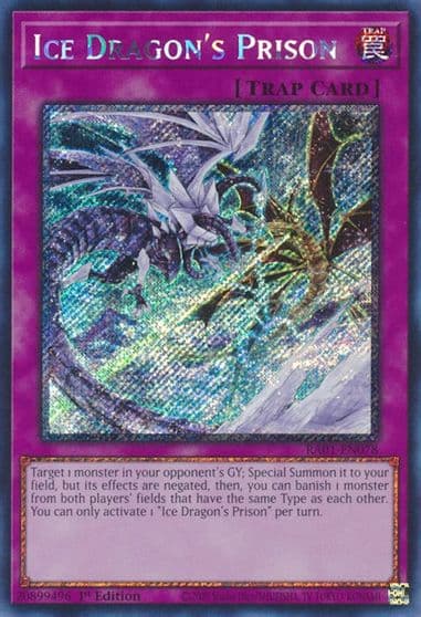 Ice Dragons Prison Platinum Secret Rare 25th Anniversary Rarity Collection Yu-Gi-Oh! card