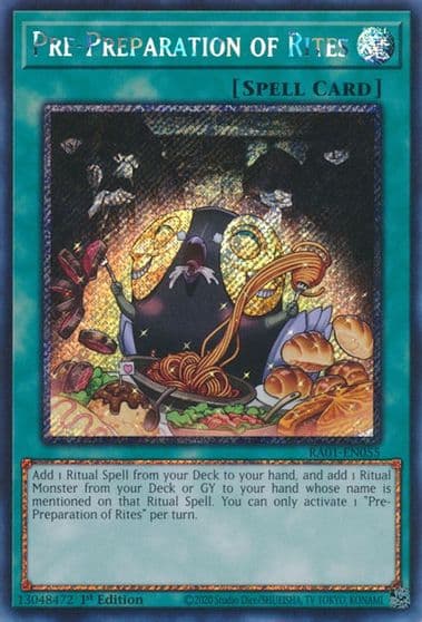 Pre Preparation of Rites Platinum Secret Rare 25th Anniversary Rarity Collection Yu-Gi-Oh! card