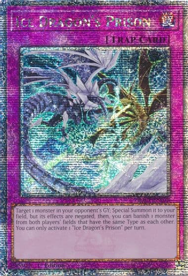 Ice Dragons Prison Quarter Century Secret Rare 25th Anniversary Rarity Collection Yu-Gi-Oh! card