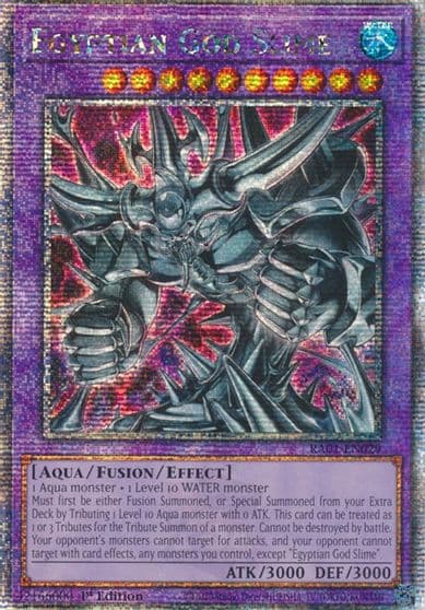 Egyptian God Slime Quarter Century Secret Rare 25th Anniversary Rarity Collection Yu-Gi-Oh! card