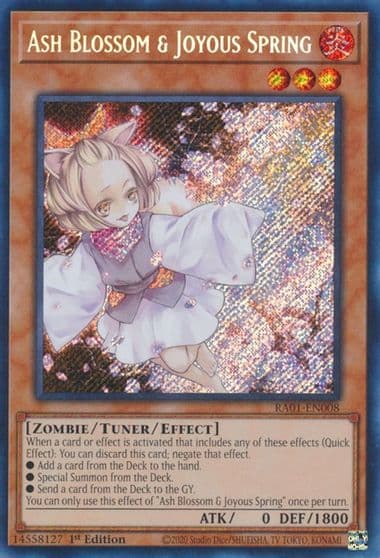 Ash Blossom and Joyous Spring Secret Rare 25th Anniversary Rarity Collection Yu-Gi-Oh! card