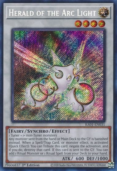 Herald of the Arc Light Secret Rare 25th Anniversary Rarity Collection Yu-Gi-Oh! card