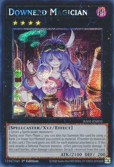 Downerd Magician Platinum Secret Rare 25th Anniversary Rarity Collection Yu-Gi-Oh! card