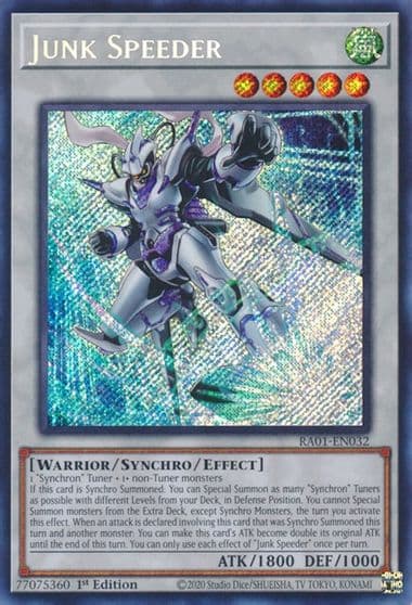 Junk Speeder Secret Rare 25th Anniversary Rarity Collection Yu-Gi-Oh! card