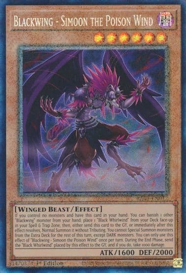 Blackwing Simoon the Poison Wind PCR 25th Anniversary Rarity Collection Yu-Gi-Oh! card