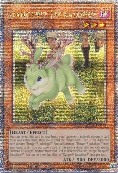Danger Jackalope Quarter Century Secret Rare 25th Anniversary Rarity Collection Yu-Gi-Oh! card