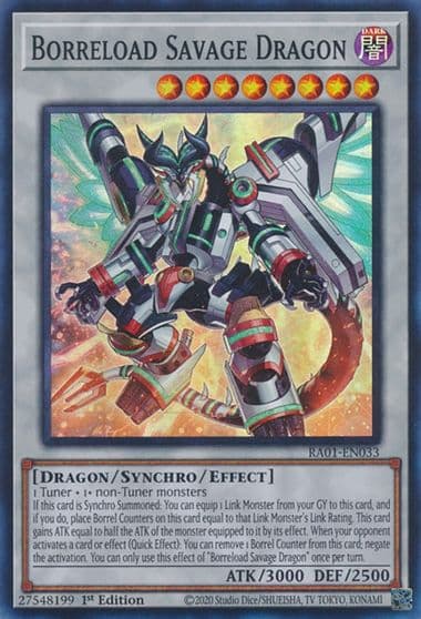 Borreload Savage Dragon 25th Anniversary Rarity Collection Yu-Gi-Oh! card