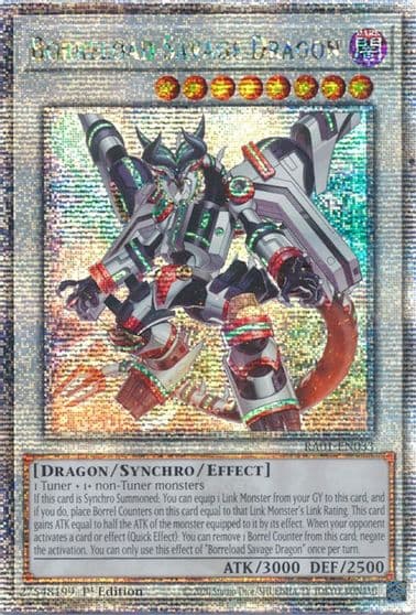 Borreload Savage Dragon Quarter Century Secret Rare 25th Anniversary Rarity Collection Yu-Gi-Oh! card