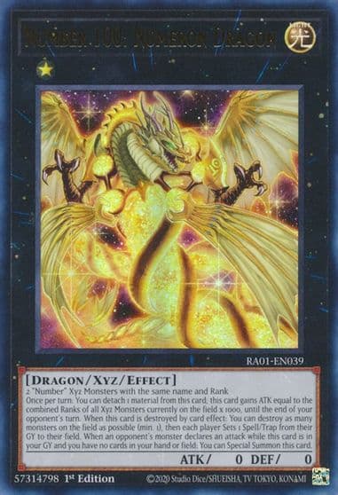 Number 100 Numeron Dragon UR 25th Anniversary Rarity Collection Yu-Gi-Oh! card