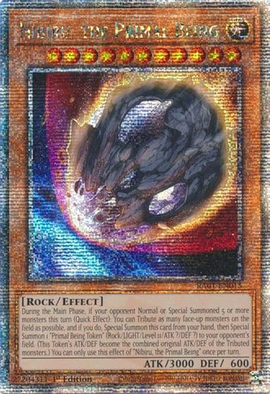 Nibiru the Primal Being Quarter Century Secret Rare 25th Anniversary Rarity Collection Yu-Gi-Oh! card