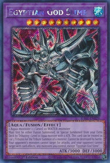 Egyptian God Slime Platinum Secret Rare 25th Anniversary Rarity Collection Yu-Gi-Oh! card