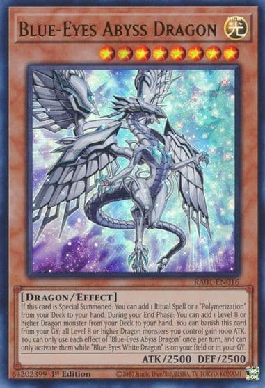 Blue Eyes Abyss Dragon UR 25th Anniversary Rarity Collection Yu-Gi-Oh! card