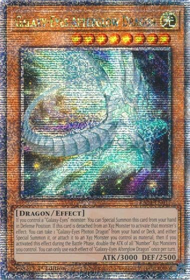 Galaxy Eyes Afterglow Dragon Quarter Century Secret Rare 25th Anniversary Rarity Collection Yu-Gi-Oh! card