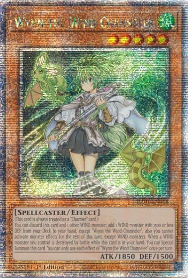 Wynn the Wind Channeler Quarter Century Secret Rare 25th Anniversary Rarity Collection Yu-Gi-Oh! card