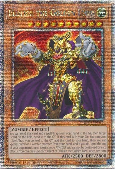Eldlich the Golden Lord Quarter Century Secret Rare 25th Anniversary Rarity Collection Yu-Gi-Oh! card