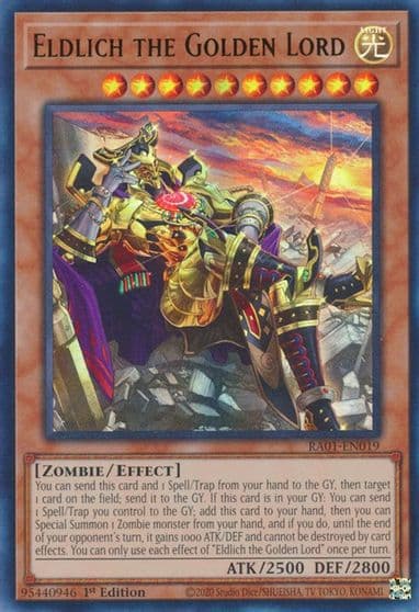 Eldlich the Golden Lord Alternate Art UR 25th Anniversary Rarity Collection Yu-Gi-Oh! card