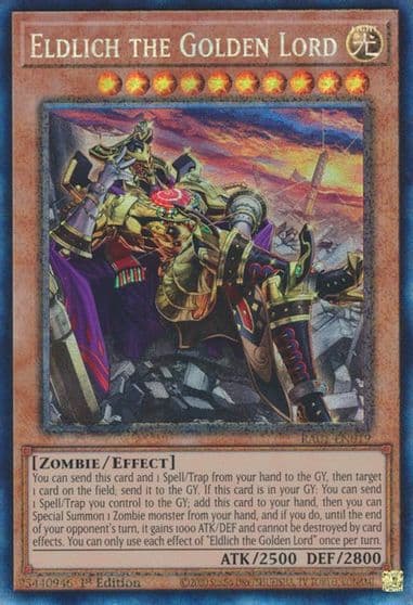 Eldlich the Golden Lord Alternate Art PCR 25th Anniversary Rarity Collection Yu-Gi-Oh! card