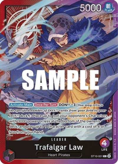 Trafalgar Law 001 Ultra Deck: The Three Captains One Piece card