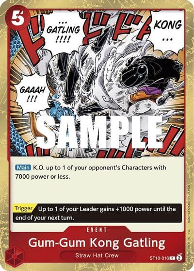 Gum Gum Kong Gatling Ultra Deck: The Three Captains One Piece card