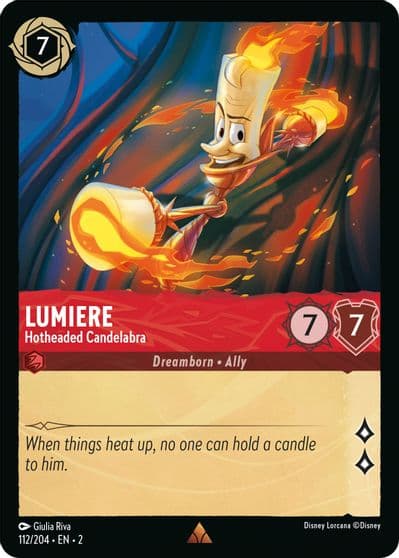 Lumiere Hotheaded Candelabra Rise of the Floodborn Lorcana card