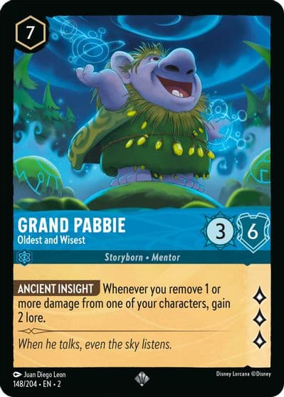 Grand Pabbie Oldest and Wisest Rise of the Floodborn Lorcana card