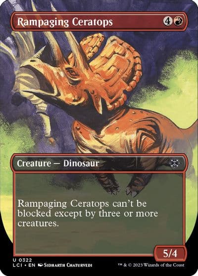 Rampaging Ceratops Borderless The Lost Caverns of Ixalan Magic card