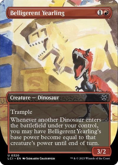 Belligerent Yearling Borderless The Lost Caverns of Ixalan Magic card