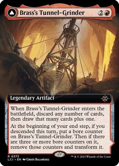 Brasss Tunnel Grinder Extended Art The Lost Caverns of Ixalan Magic card
